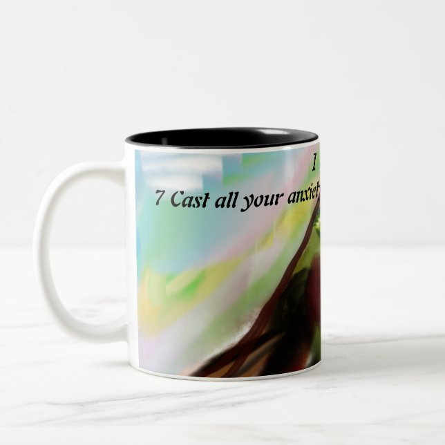 Jesus  plan Two-Tone coffee mug (Left)