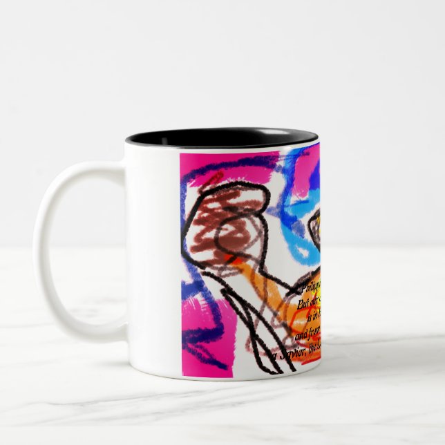 jesus plan Two-Tone coffee mug (Left)