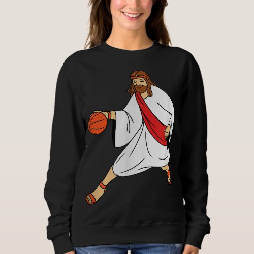 Jesus Playing Basketball Sweatshirt