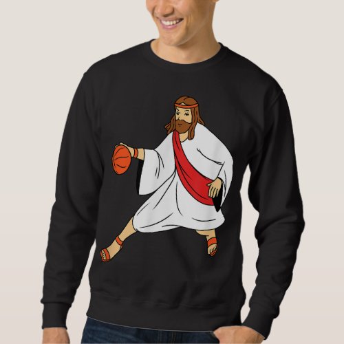 Jesus Playing Basketball Sweatshirt