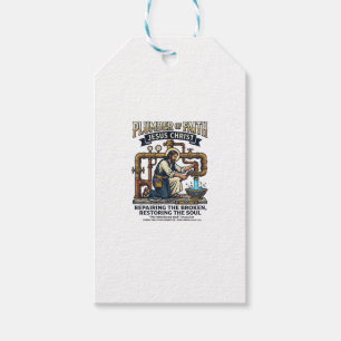 Jesus Plumber Graphic Tee Christian Art_1 Gift Tags