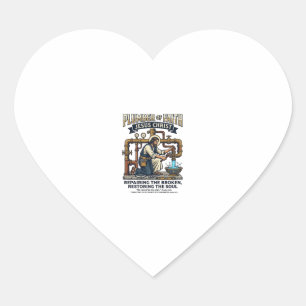 Jesus Plumber Graphic Tee Christian Art_1 Heart Sticker