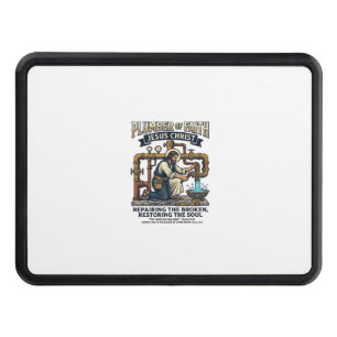 Jesus Plumber Graphic Tee Christian Art_1 Hitch Cover