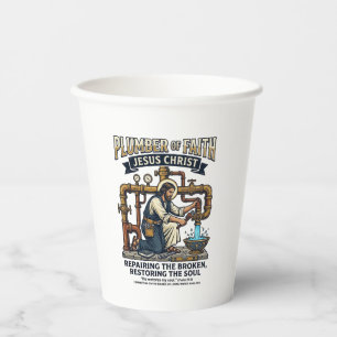 Jesus Plumber Graphic Tee Christian Art_1 Paper Cups