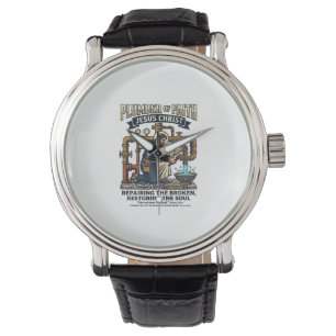 Jesus Plumber Graphic Tee Christian Art_1 Watch