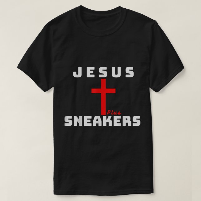 Jesus Plus Sneakers T-Shirt (Design Front)
