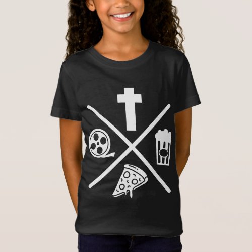 Jesus Popcorn Pizza Movies Christian Snack Food Gi T_Shirt