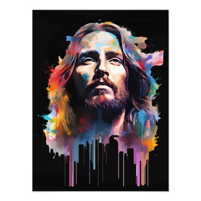 Jesus Portrait Photo Print (Front)