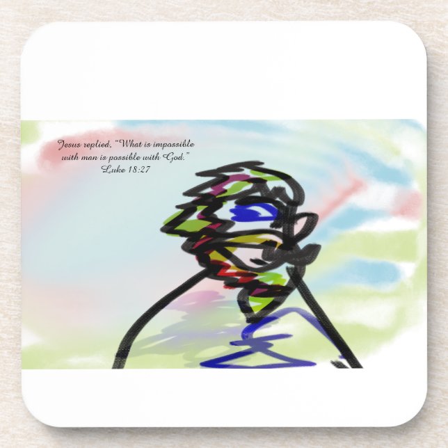 jesus possible beverage coaster (Front)