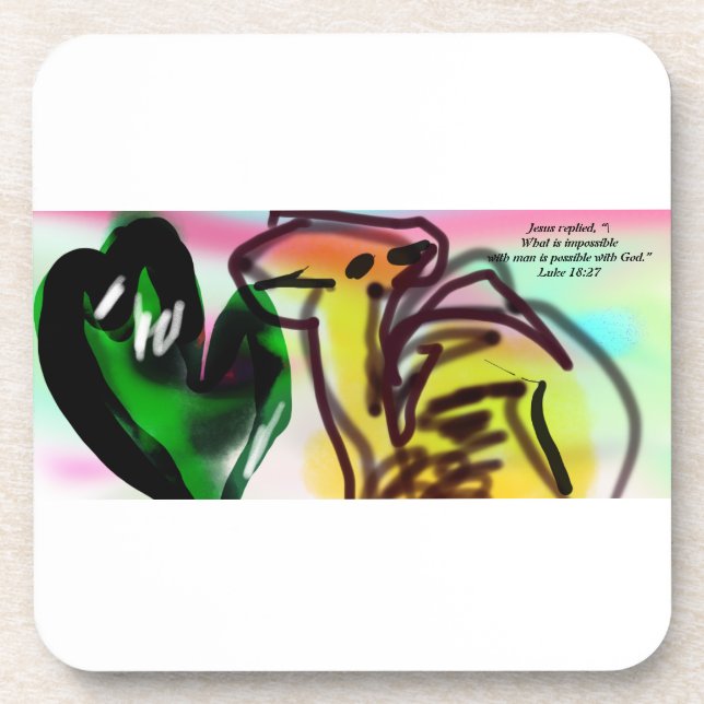 jesus possible  beverage coaster (Front)