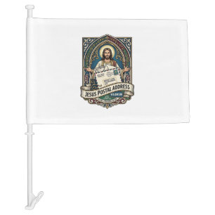 Jesus Postal Address Heaven Jesus Postal Address H Car Flag