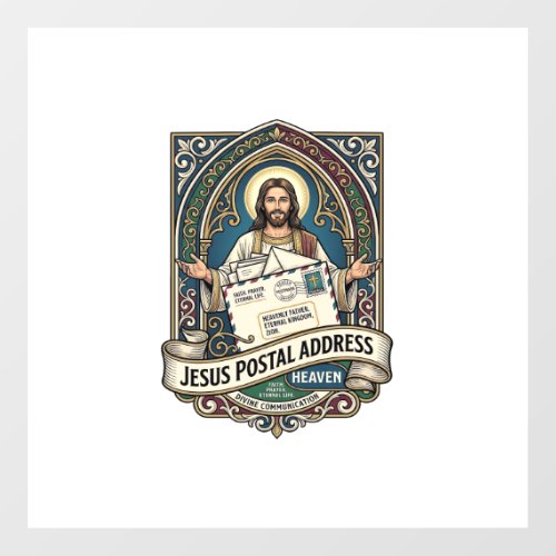 Jesus Postal Address Heaven Jesus Postal Address H Floor Decals