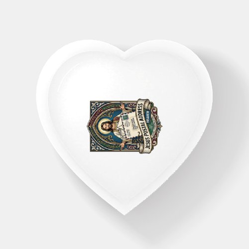 Jesus Postal Address Heaven Jesus Postal Address H Paperweight