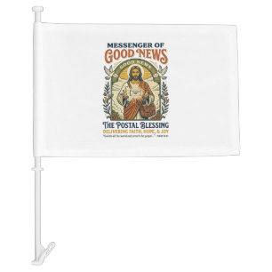 Jesus Postal Worker Delivery Shirt Faith Based Des Car Flag