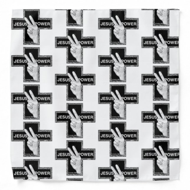 Jesus Power Christian cross  Bandana (Front)