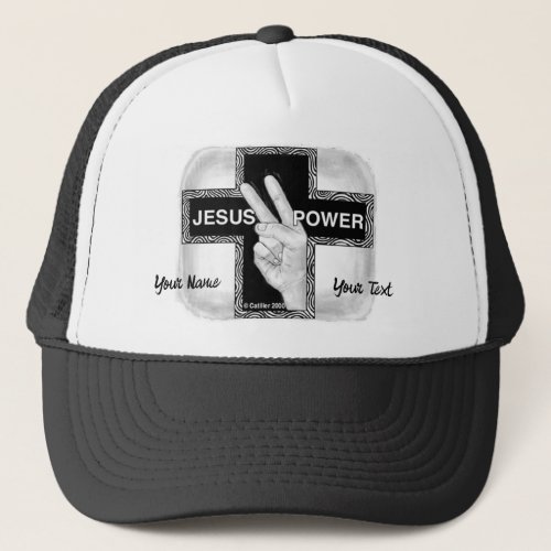 Jesus Power Christian cross  Trucker Hat