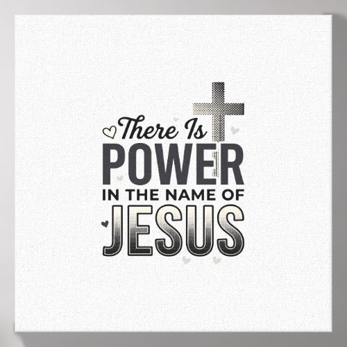 Jesus Power Religious Vintage Typography Shirt Canvas Photo Tile