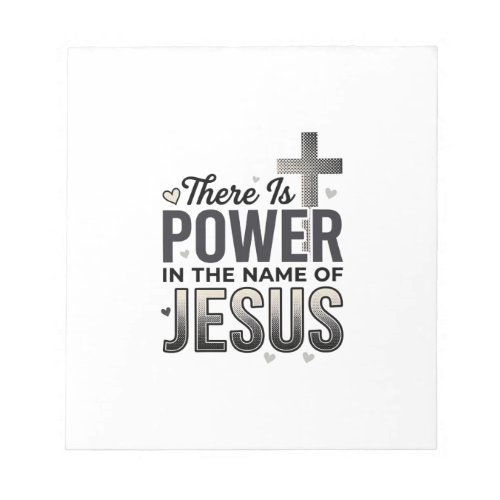 Jesus Power Religious Vintage Typography Shirt Notepad