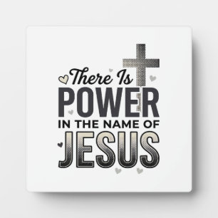 Jesus Power Religious Vintage Typography Shirt Plaque