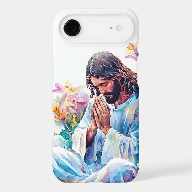 Jesus Prayer Modern Religious Catholic Art Case-Mate iPhone Case (Back)