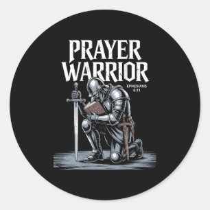 Jesus Prayer Warrior Christian Armor Of God Son Gr Classic Round Sticker