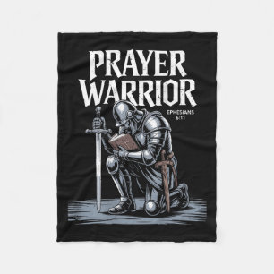 Jesus Prayer Warrior Christian Armor Of God Son Gr Fleece Blanket