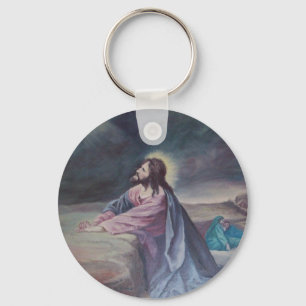 Jesus Praying at Gethsemane Keychain
