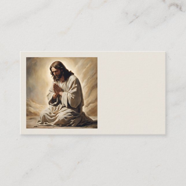 Jesus Praying Business Cards (Front)