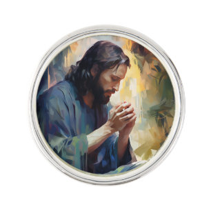Jesus Praying Lapel Pin
