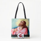 Jesus praying monograms bag.