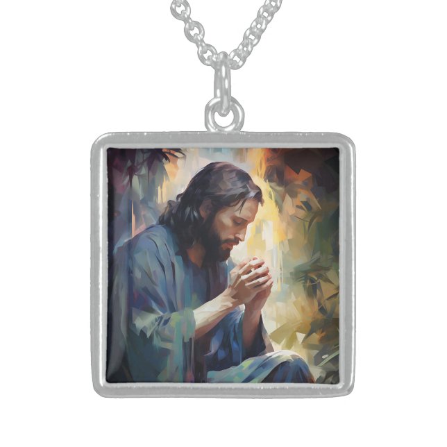 Jesus Praying Necklace (Front)