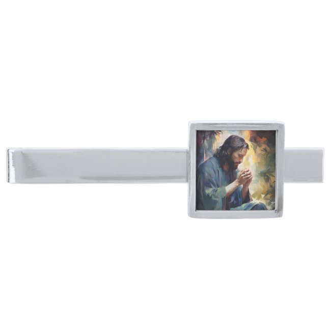 Jesus Praying Tie Bar (Front)