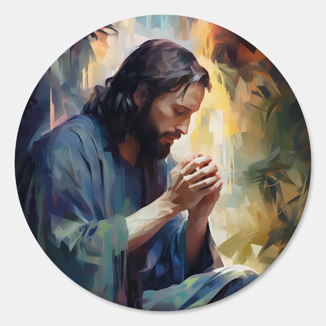 Jesus Praying Yard Sign (Front)