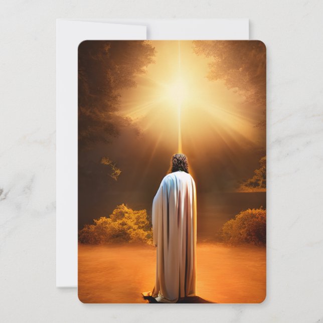 Jesus Prays in Gethsemane Thank You Card (Front)