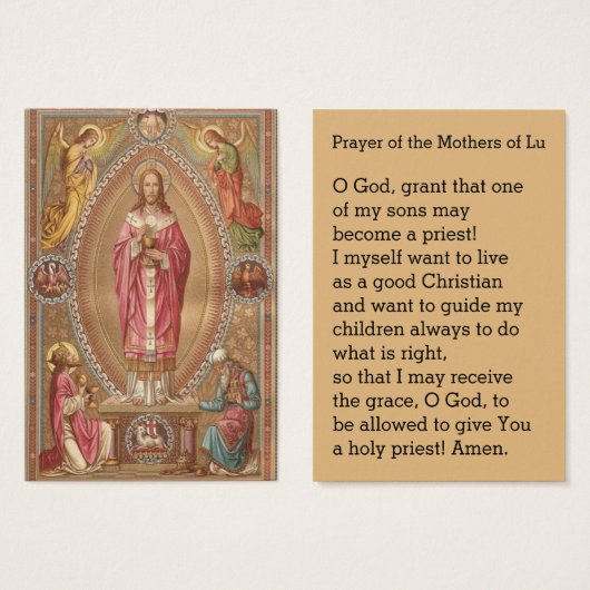 Jesus Priest Host Angels Prayer (Front & Back)