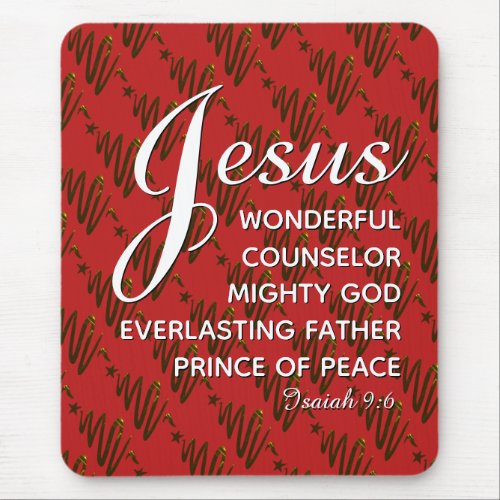 JESUS PRINCE OF PEACE Christian Mouse Pad