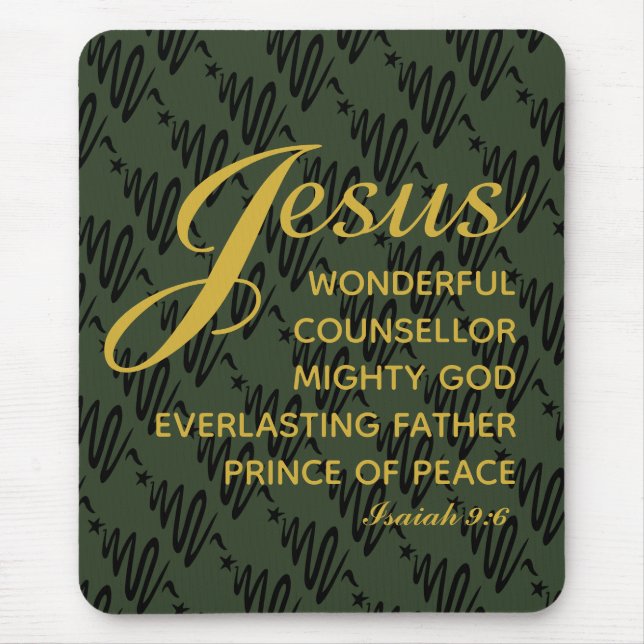 JESUS PRINCE OF PEACE Christmas Mouse Pad (Front)
