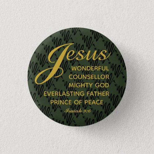 JESUS PRINCE OF PEACE Isaiah Christmas Scripture Button