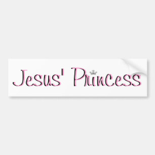 Jesus' Princess-pink Bumper Sticker