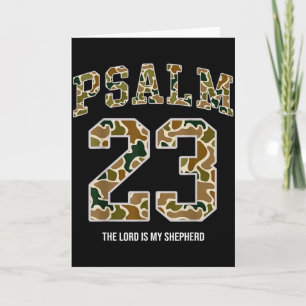 Jesus Psalm 23 The Lord Is My Shepherd Camo Christ Card