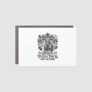 Jesus Puzzle Pieces Not Autism Jesus Puzzle Pieces Car Magnet