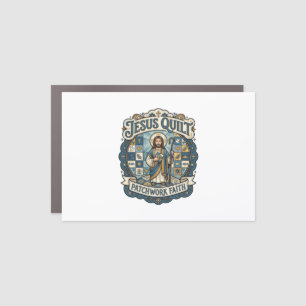 Jesus Quilt Patchwork Faith Jesus Quilt Patchwork Car Magnet