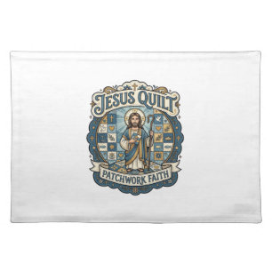 Jesus Quilt Patchwork Faith Jesus Quilt Patchwork Cloth Placemat