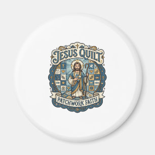 Jesus Quilt Patchwork Faith Jesus Quilt Patchwork Magnet