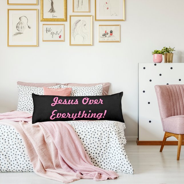Jesus Quotes Pink Christian Throw Pillow (Creator Uploaded)