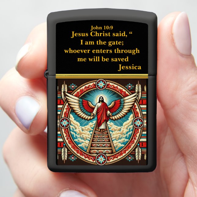 Jesus’ Radiant Call to Heaven Zippo Lighter (In Hand)