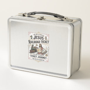 Jesus Railroad Ticket Journey Jesus Railroad Ticke Metal Lunch Box
