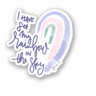 Jesus rainbow sticker genesis