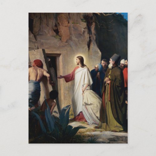 Jesus Raising Lazarus by Carl Bloch Postcard