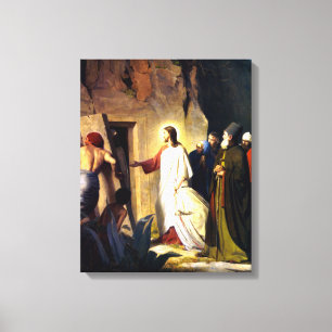 Jesus Raising Lazarus from the Dead Canvas Print